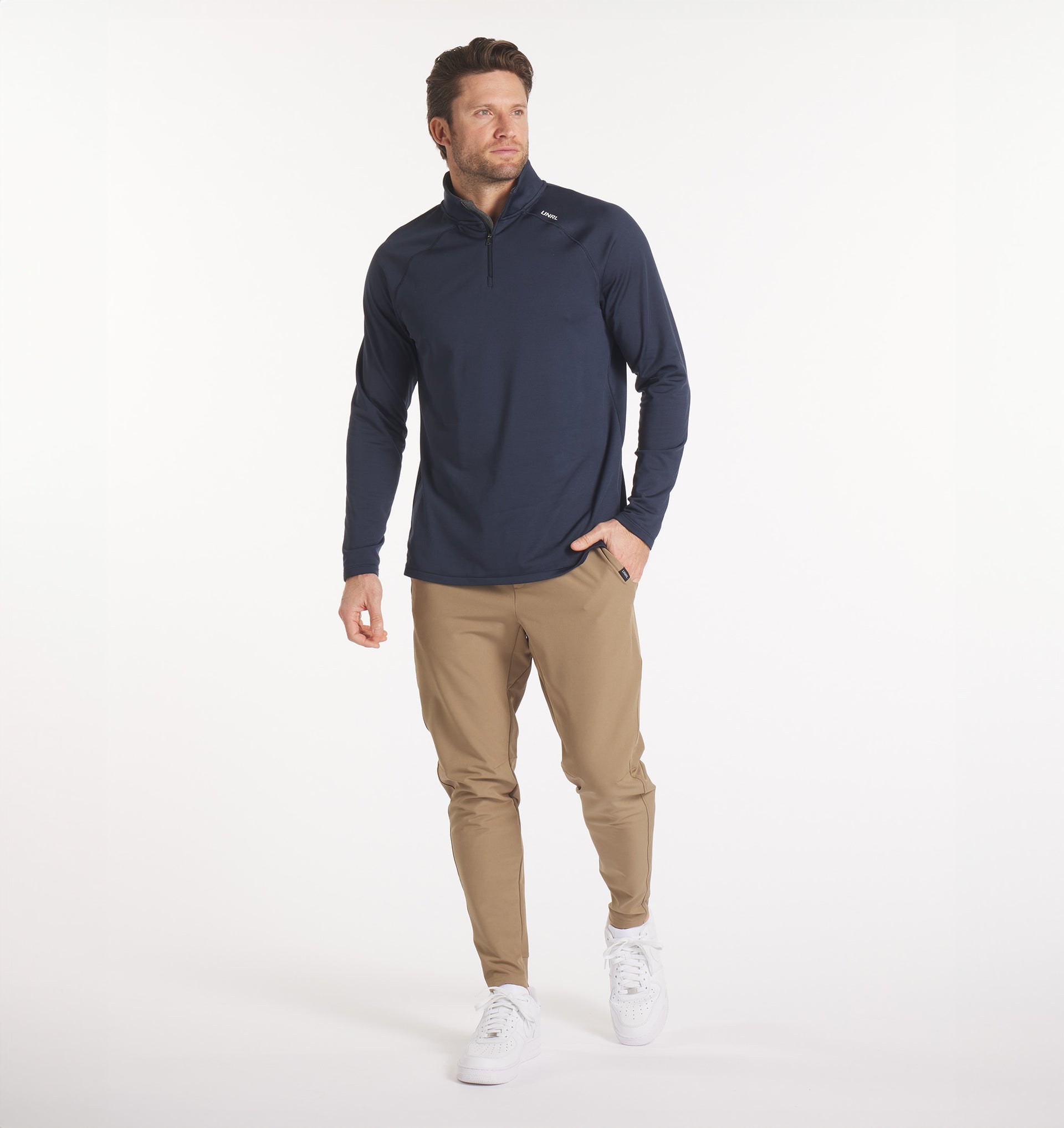 Interlock Quarter Zip Navy