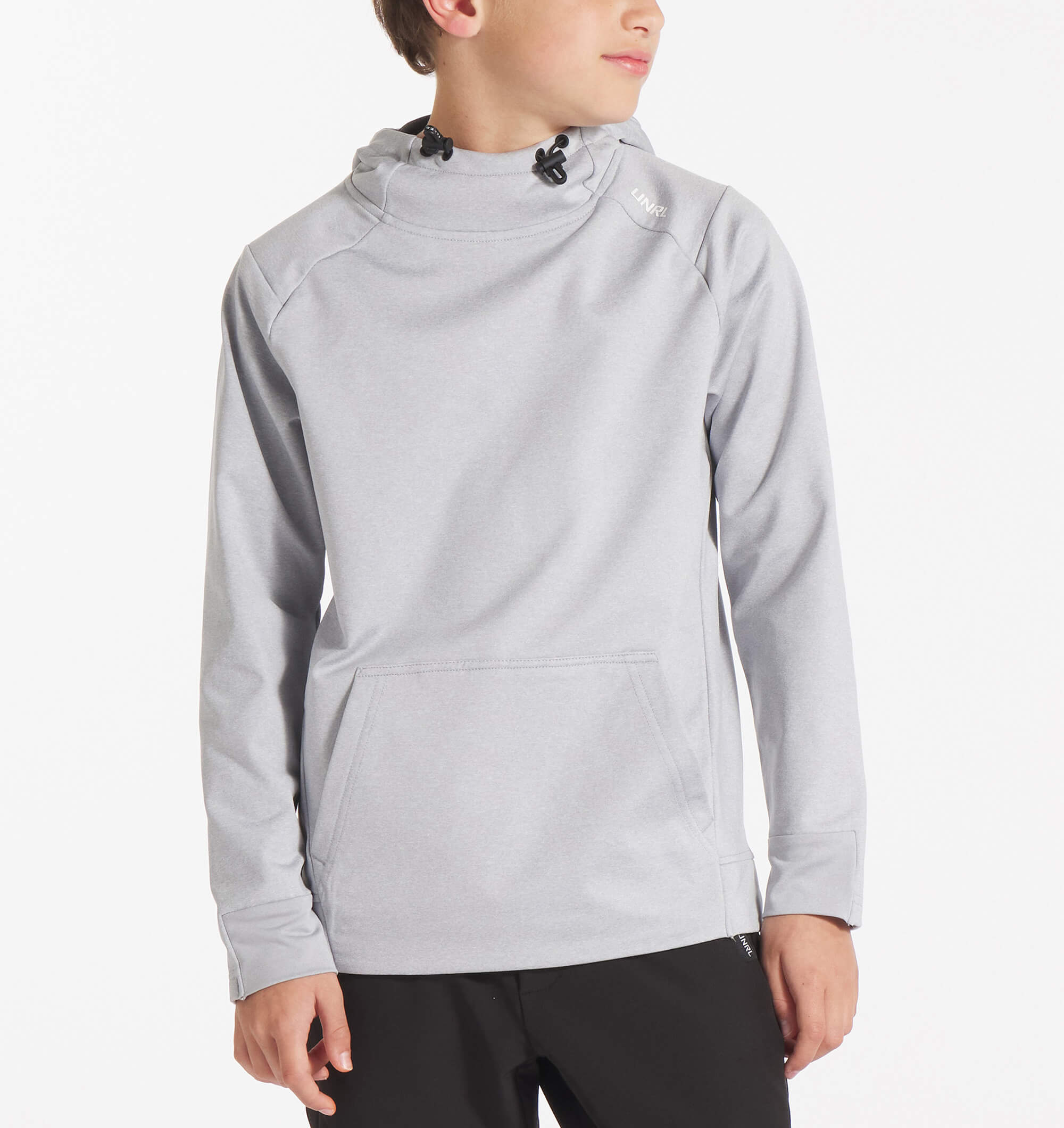 Youth Crossover Hoodie II - Heather Gray - UNRL