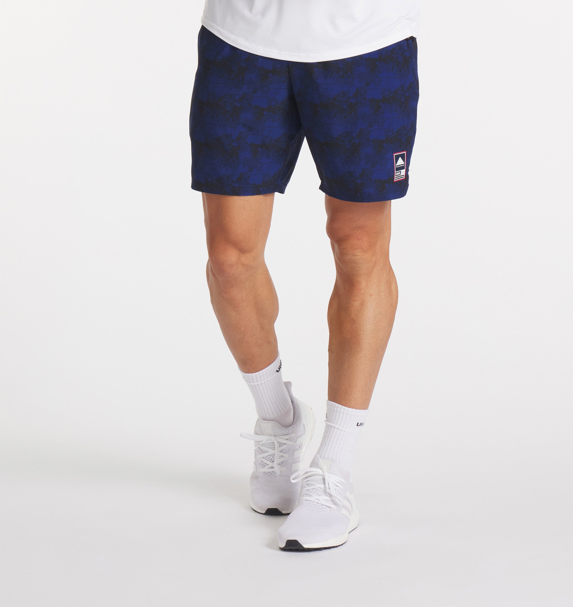 UNRL x Folds of Honor LTD. &#39;24 Stride Short [7.5&quot;] - Brush Print Navy - UNRL