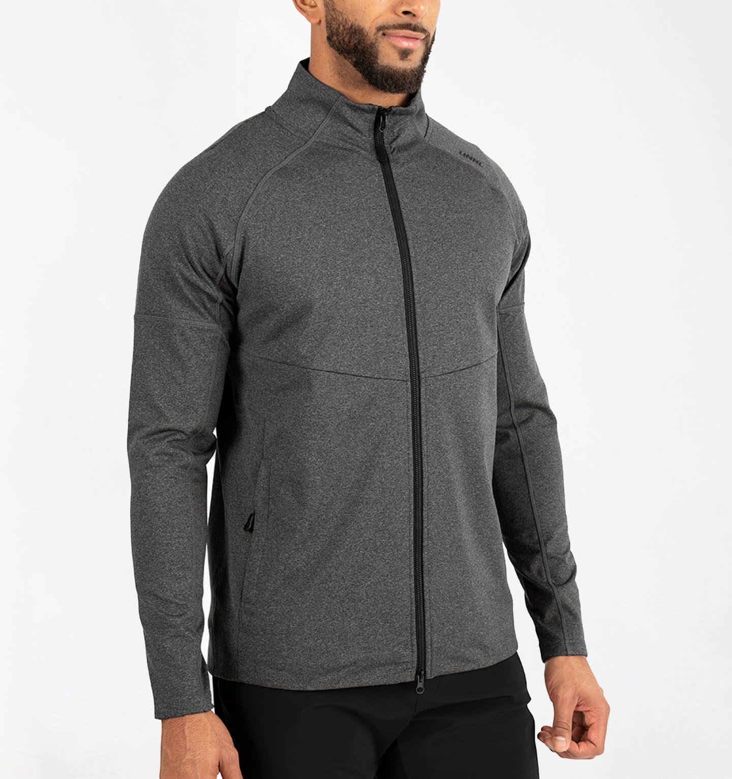 Transition Full Zip Heather Charcoal